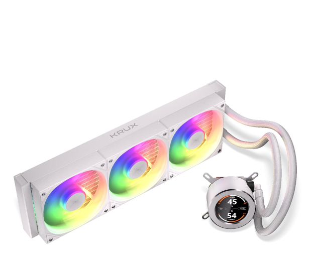 KRUX HydroGlance 360 ARGB LCD White 3x120mm KRXE005 - 1362094 - zdjęcie 3